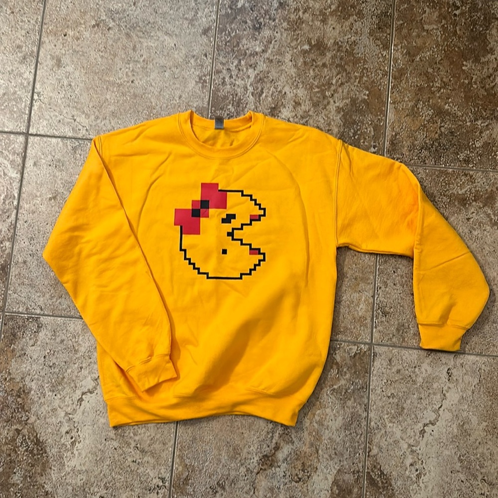 PACman (girl) sweatshirt.  Soft and roomy!
